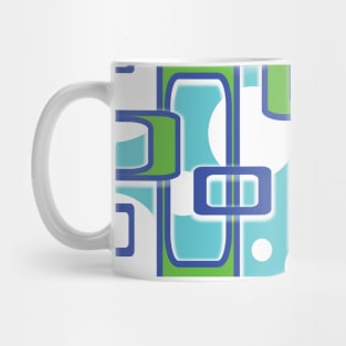 Geometric Shapes in Blue and Green Mug